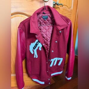 6SHOT Maroon Varsity Jacket